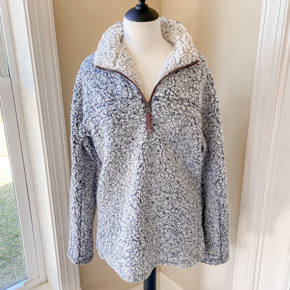 True Grit The Original Frosty Tipped Pullover Jacket Blue XS